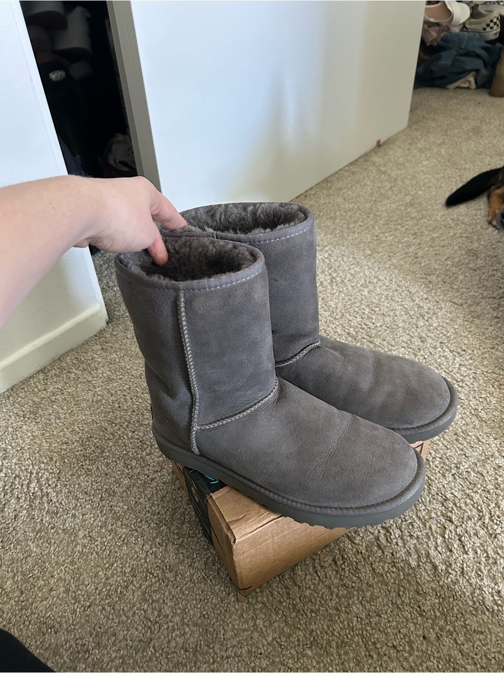 UGG Boots - Gray classic short/midi Size 10 women’s